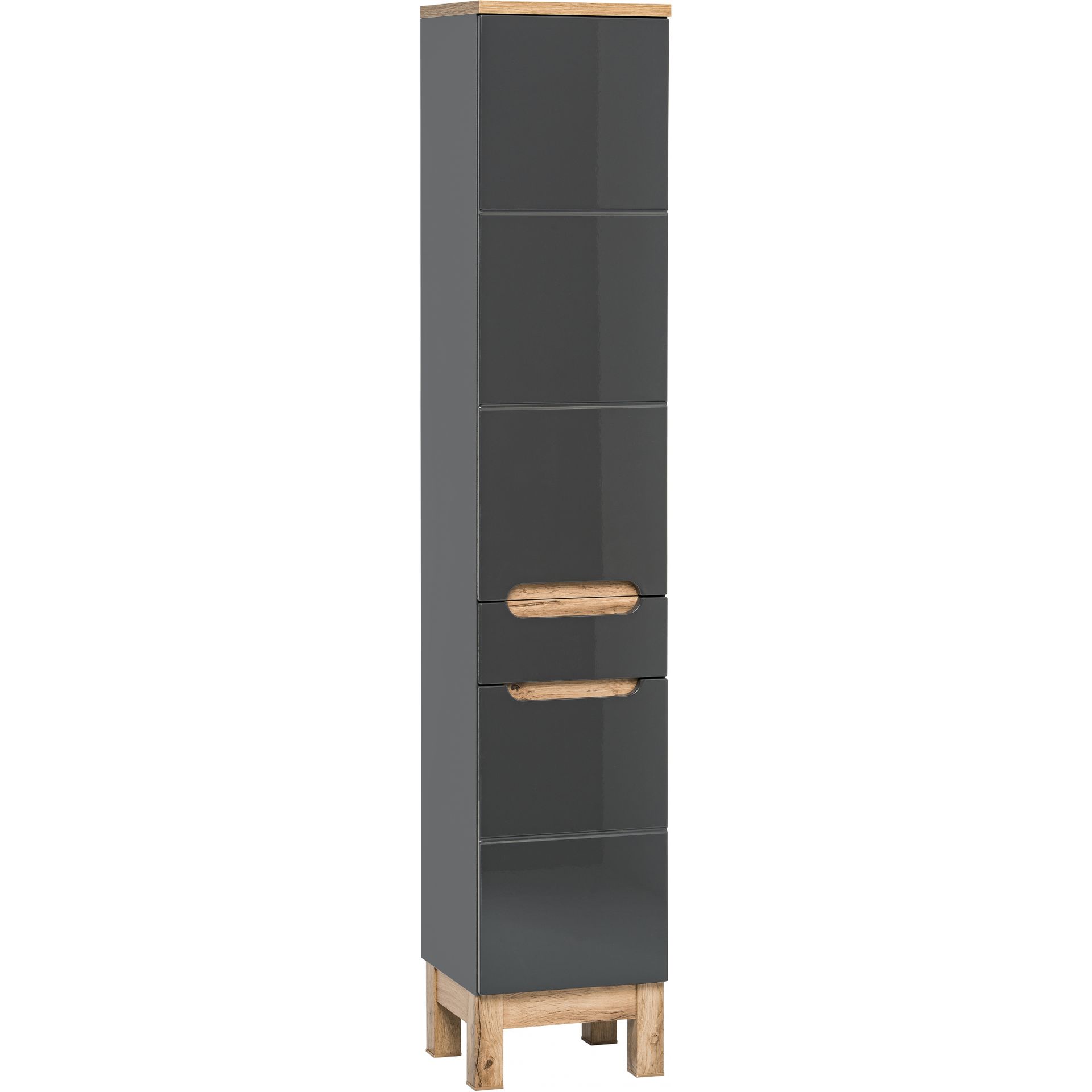 Szafka Łazienkowa Stojąca Słupek 800 Bali Grey Comad Lava, Szary Grafit, Dąb Wotan