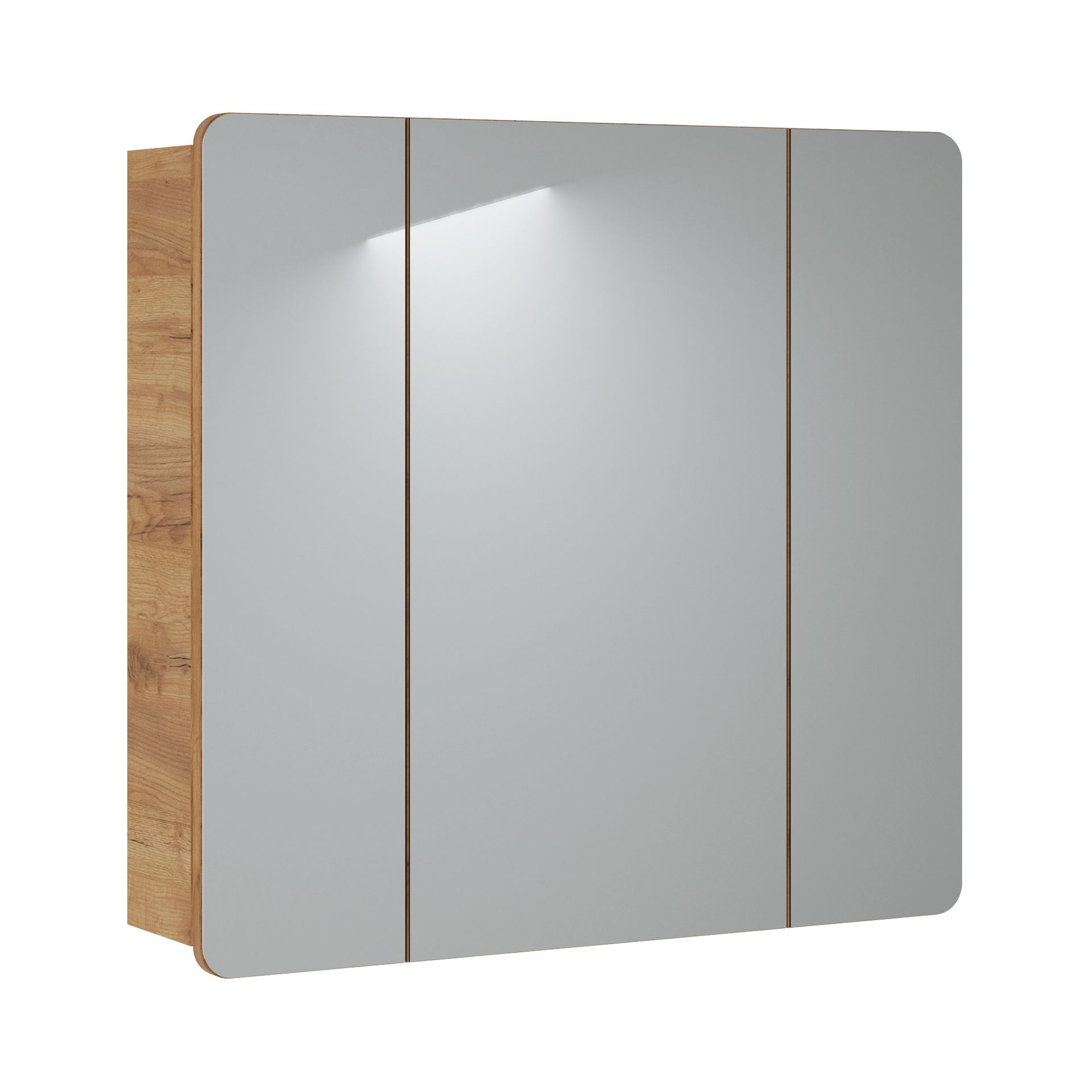 Szafka Łazienkowa Wisząca z Lustrem 843 Aruba Comad Dąb Craft Złoty