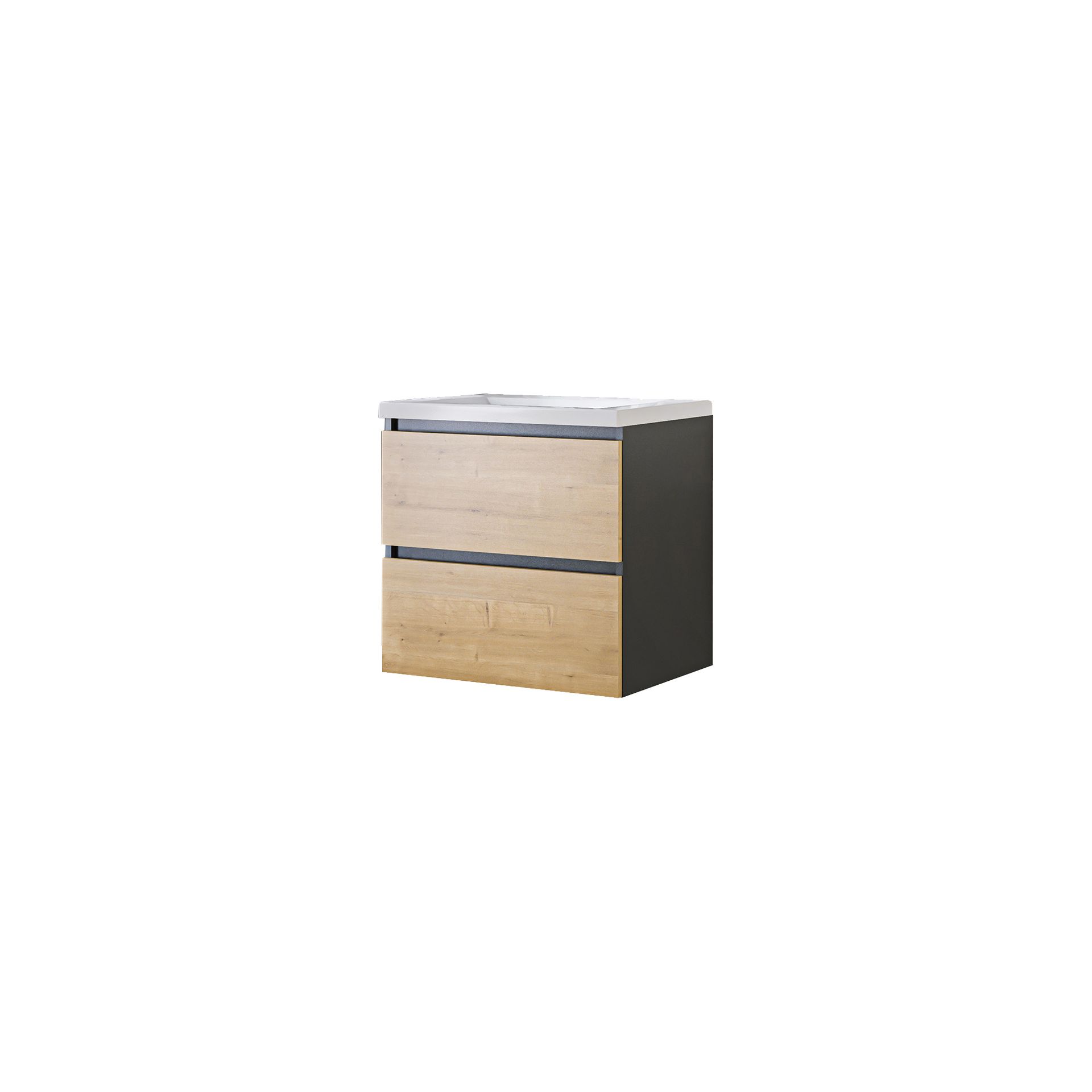 Szafka z Umywalką 820 Monako Oak Grey Comad Dąb Hamilton, Diamentowy Szary