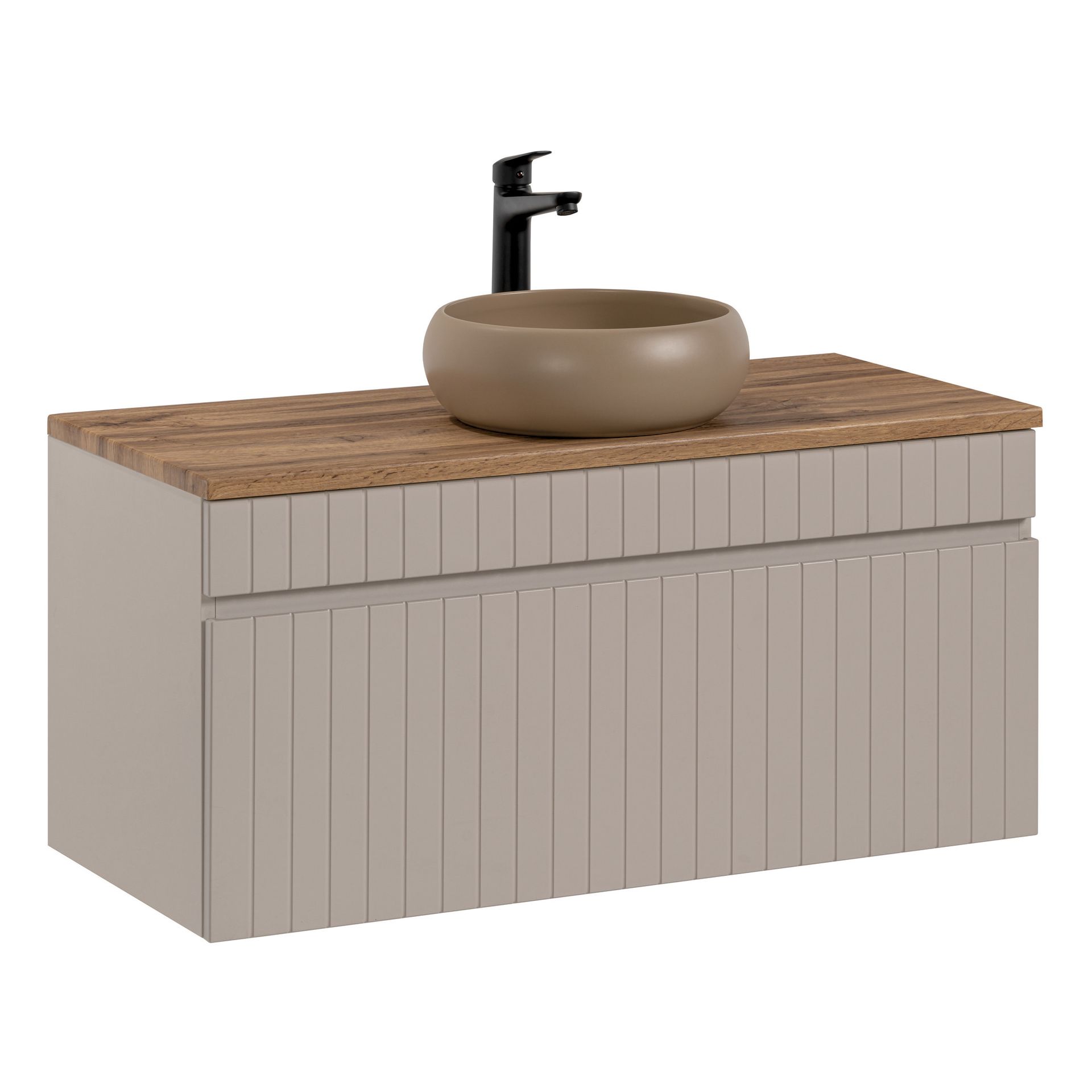 Szafka Łazienkowa Wisząca z Umywalką 82-100-D-1S Iconic Cashmere Comad Cashmere