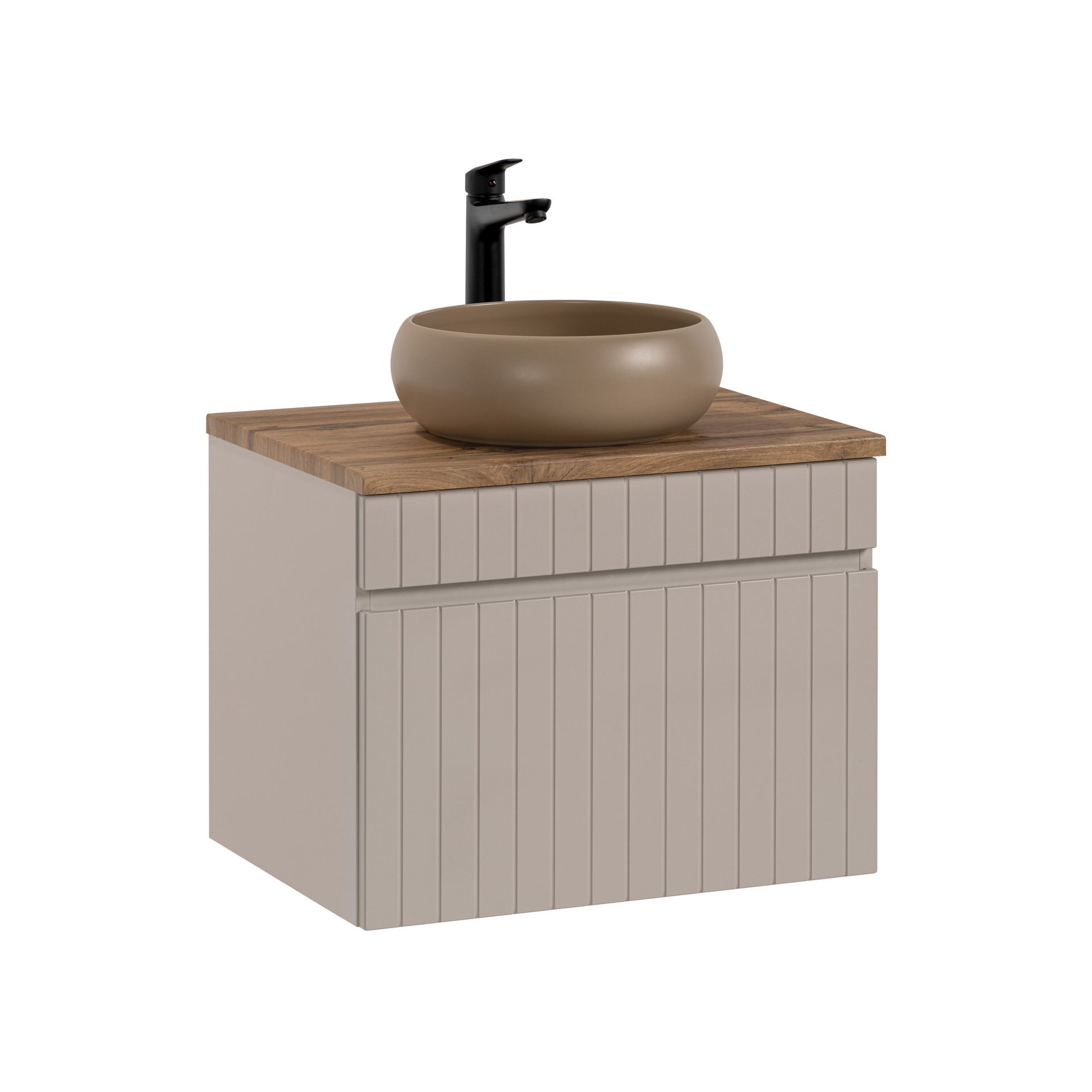 Szafka Łazienkowa Wisząca z Umywalką 82-60-D-1S Iconic Cashmere Comad Cashmere