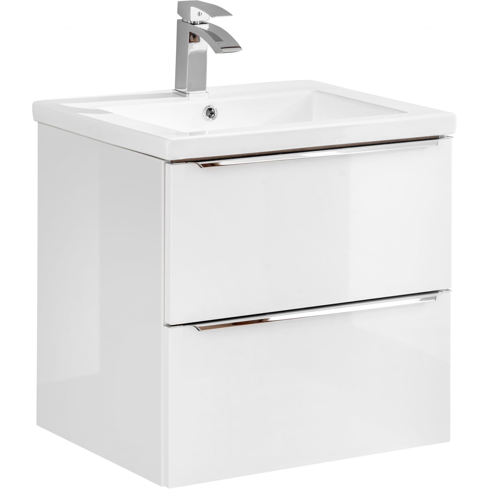 Szafka z Umywalką 820B Capri White Comad Biały, Dąb Craft Złoty