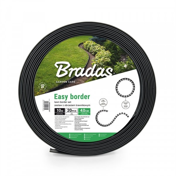 Bradas Zestaw z obrzeżem trawnika EASY BORDER 4cm