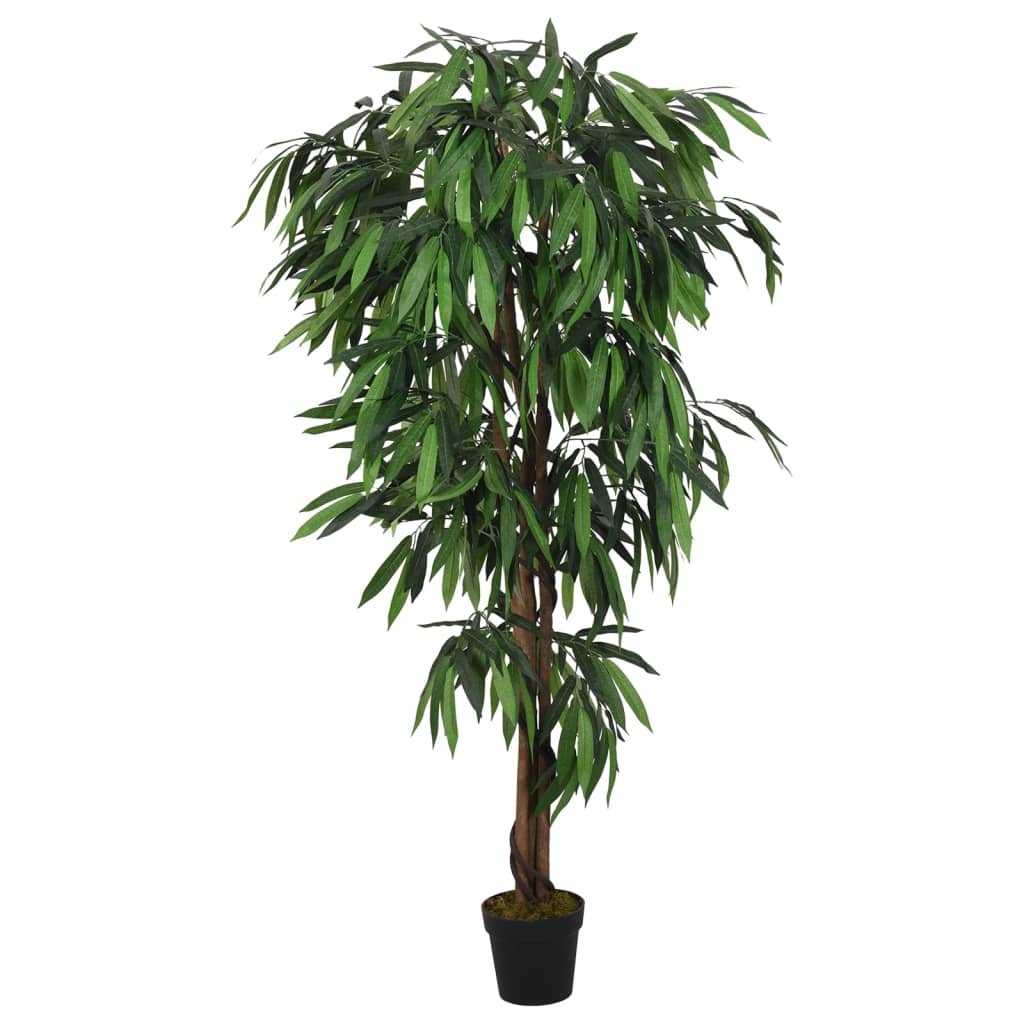 vidaXL Sztuczne drzewko mango, 300 liści, 80 cm, zielone