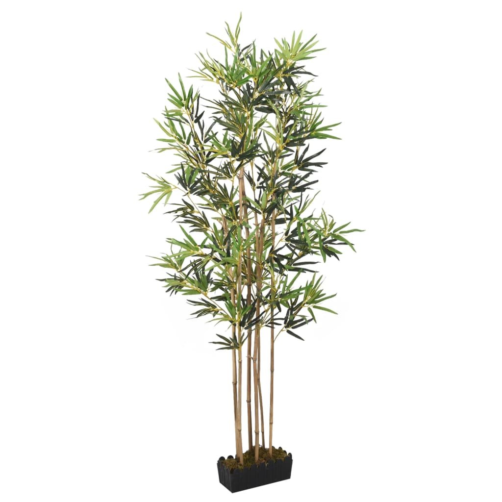 vidaXL Sztuczny bambus, 828 liści, 150 cm, zielony