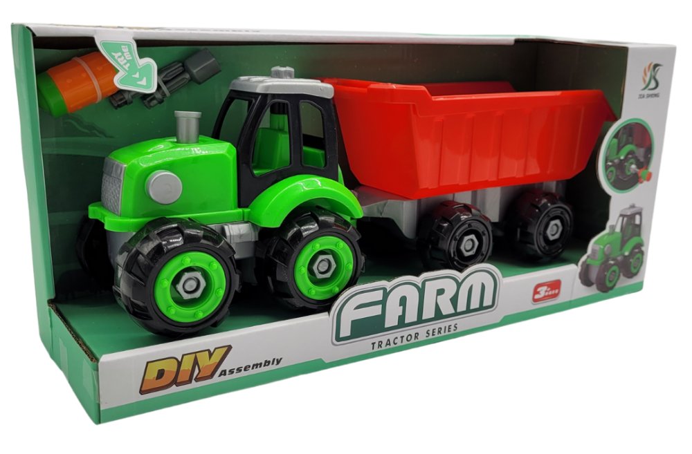 TRAKTOR do ROZKRĘCANIA przyczepa narzędzia SKRĘCANY duży zestaw