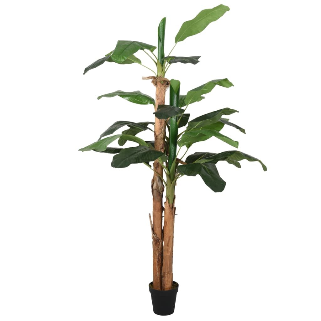 vidaXL Sztuczny bananowiec, 9 liści, 120 cm, zielony