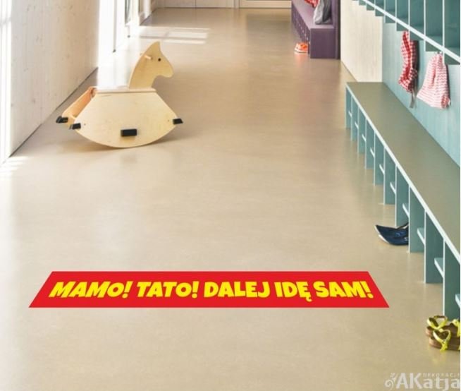 NAKLEJKA ANTYPOŚLIZGOWA NA PODŁOGĘ DALEJ IDĘ SAM 100X10CM