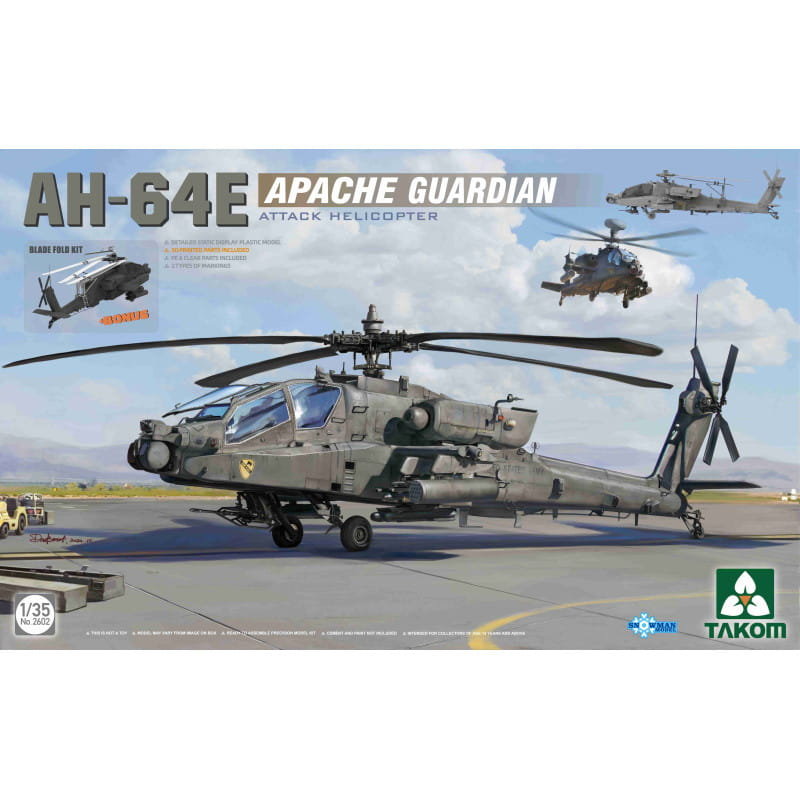 AH-64E Apache Guardian Attack Helicopter 1:35 Takom 2602