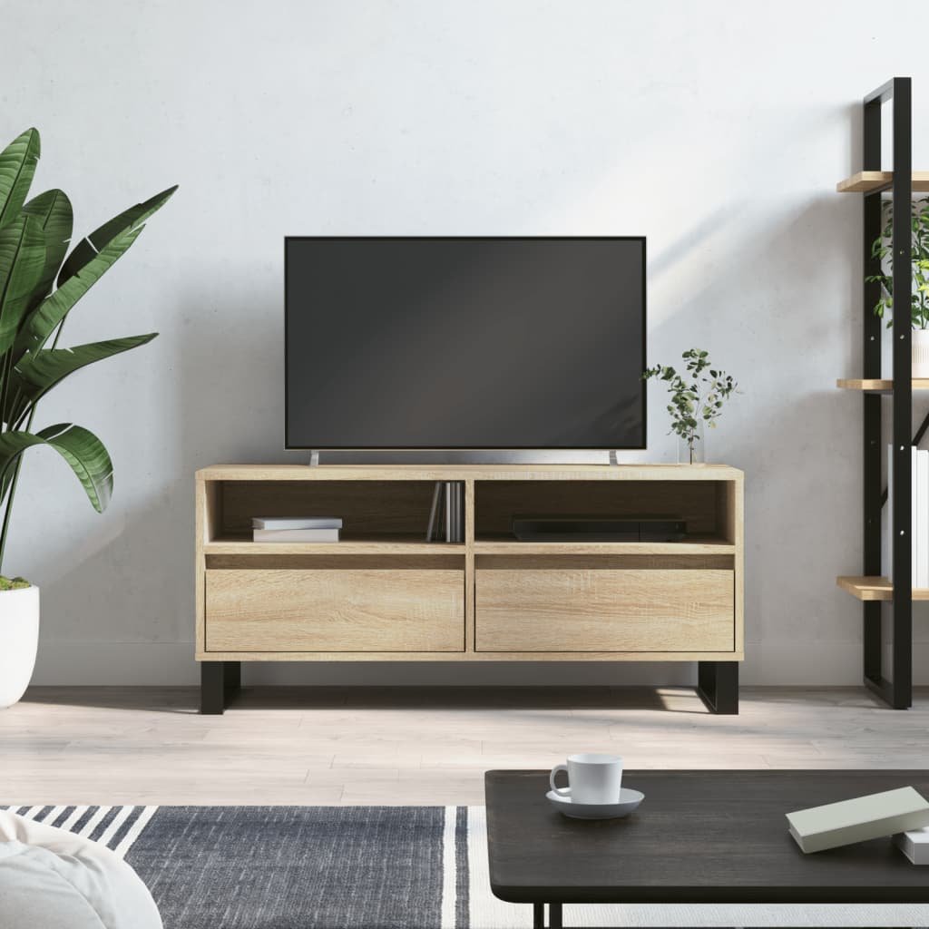 vidaXL Szafka pod TV, dąb sonoma, 100x34,5x44,5 cm