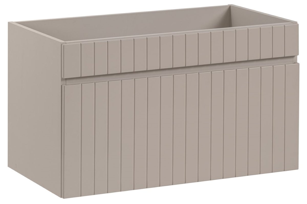 Kaszmirowa Szafka Pod Umywalkę Wisząca 80 Cm Szuflada Frezowany Front