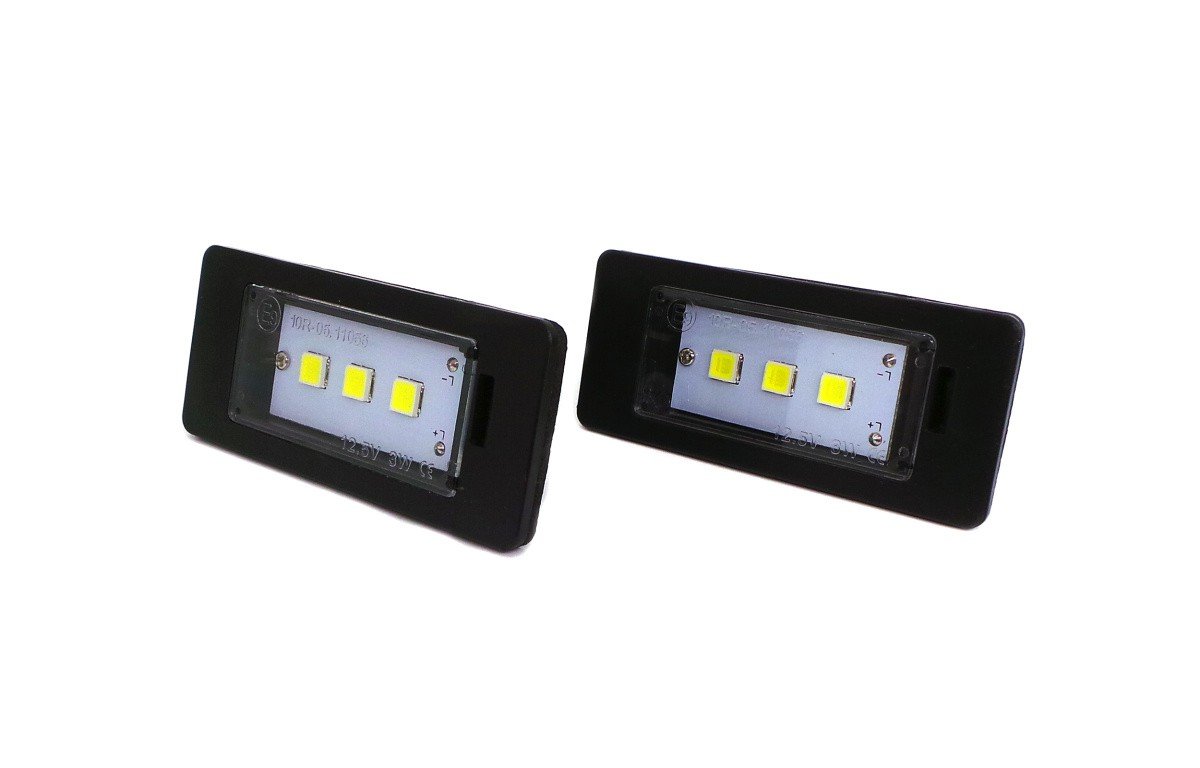 Lampki tablicy rejestracyjnej LED 2x600lm, zestaw 2szt czarne