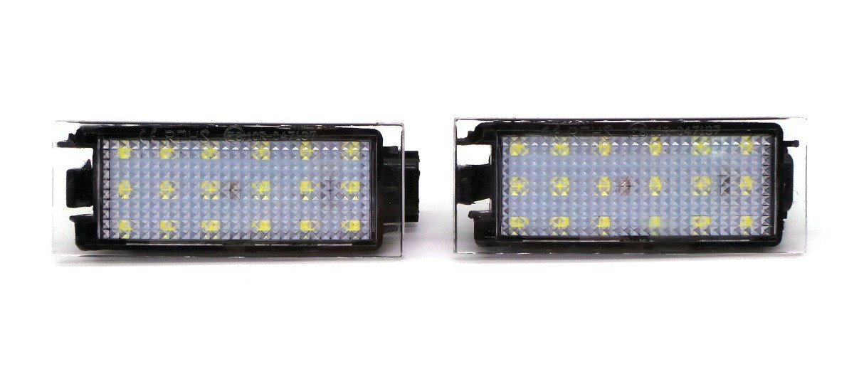 Nissan, Renault, Mercedes, Fiat, Smart, Dacia lampki rejestracji LED 2szt
