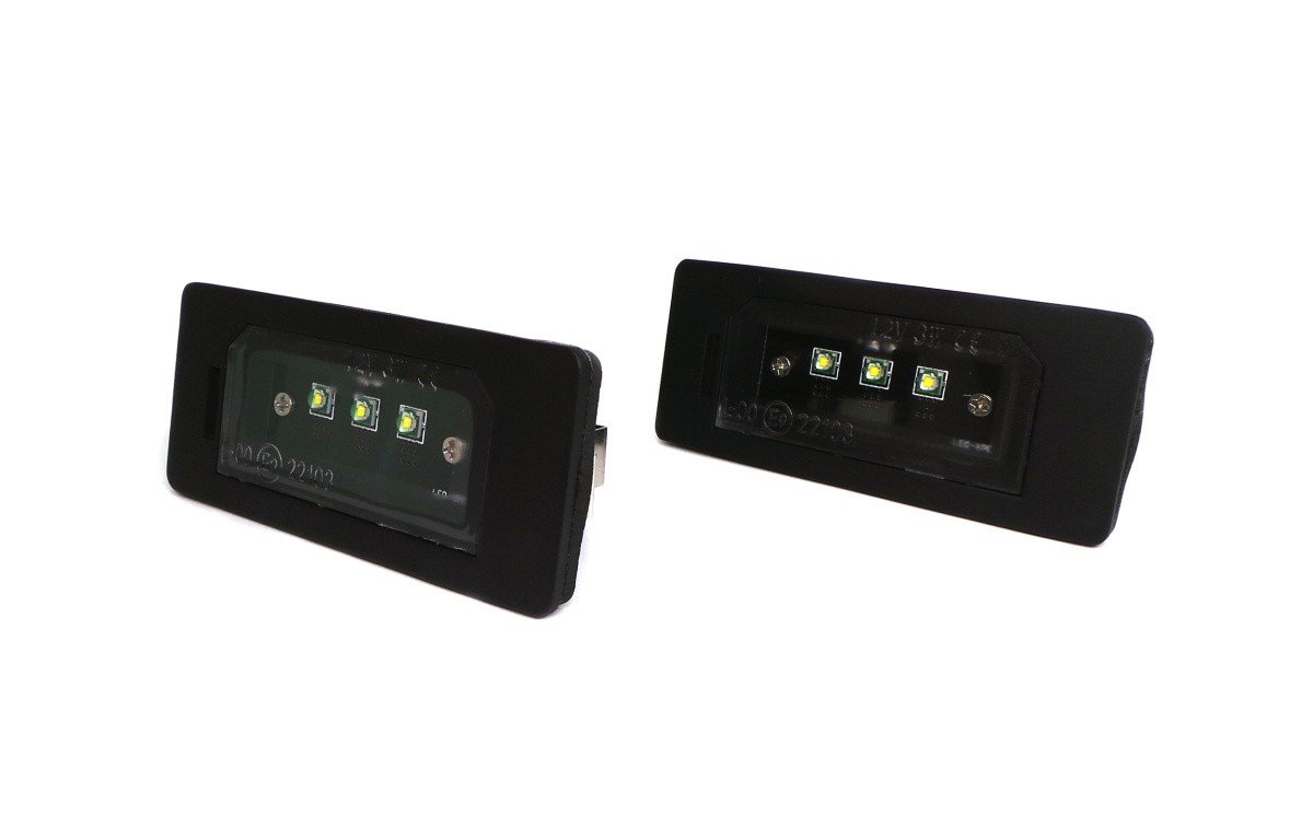 BMW lampki tablicy rejestracyjnej LED 2x600lm, zestaw 2szt czarna