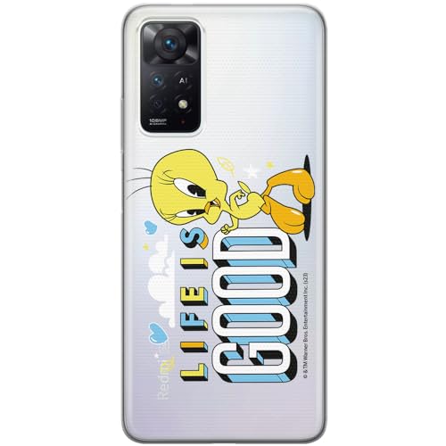 ERT GROUP etui na telefon Xiaomi REDMI NOTE 11 PRO 5G/ 11 PRO 4G, case oryginalny i oficjalnie licencjonowany przez Looney Tunes, wzór Tweety 016, plecki z TPU częściowo przeźroczyste