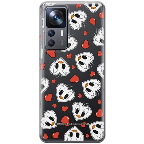 ERT GROUP etui na telefon Xiaomi 12T/ 12T pro/ K50 Ultra, case oryginalny i oficjalnie licencjonowany przez Looney Tunes, wzór Tweety 018, plecki z TPU częściowo przeźroczyste