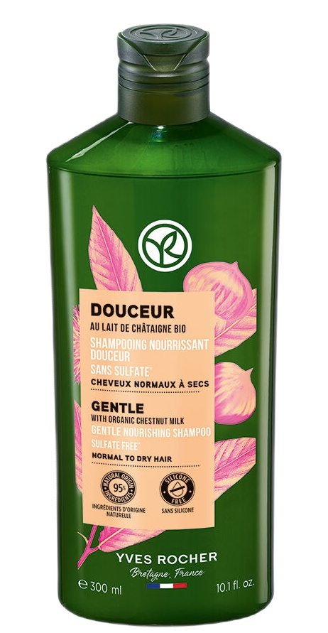 Yves Rocher Łagodny szampon odżywczy z mlekiem kasztanowym bio 300ml