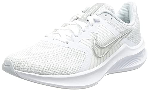 Nike Downshifter 11, Trampki damskie, Biały Biały Biały Metaliczny Srebrny Pure Platinum, 36 EU