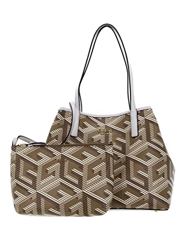 Guess Vikky Tote, Torba damska, Jeden rozmiar, Logo Taupe, 70AA
