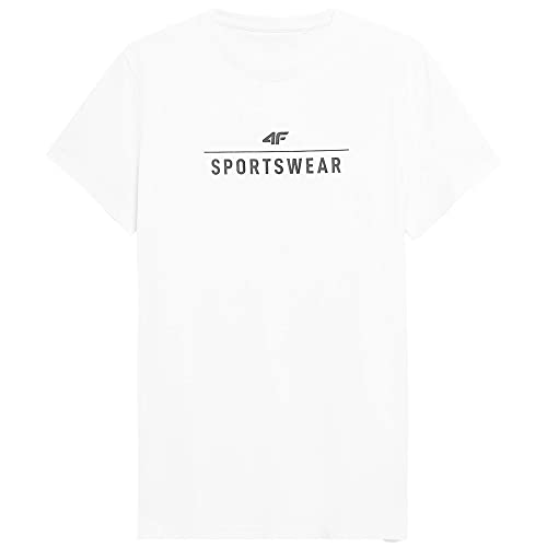 4F Koszulka męska, Biały, 3XL