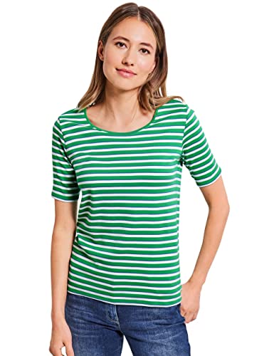 Cecil Damska koszulka w paski, zielony (Fresh Green), XS