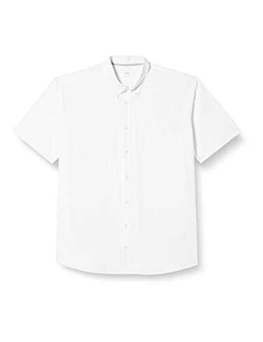 s.Oliver Męska koszula z krótkim rękawem, Biały 0100, 4XL