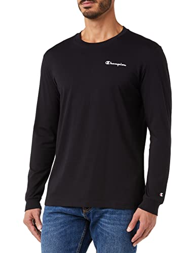 Champion Męska koszulka z długim rękawem Legacy American Classics z małym logo L/S, czarna, S
