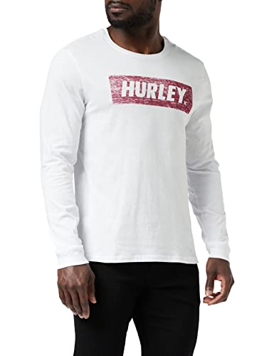 Hurley Męska koszula M Evd Wsh Fastlane Bx Texture Ls biały XXL