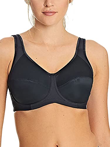 Freya Biustonosz sportowy z fiszbinami, Czarny, 75D
