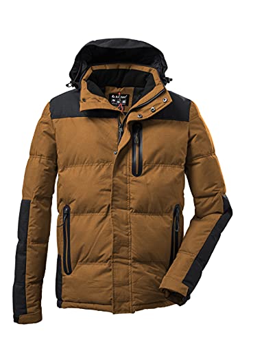 Killtec Męska kurtka Kow 152 Mn Qltd pikowana z kapturem odpinany, ciemny curry, 4XL