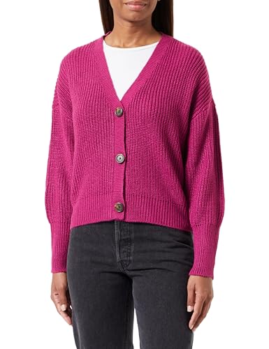 Bestseller A/S Damski kardigan VMLEA LS V-Neck Cuff NOOS kardigan z dzianiny, Boysenberry, M, Boysenberry, M