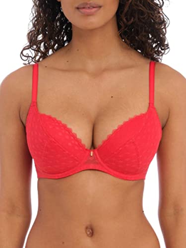 Freya Damski Signature wyściełany biustonosz typu plunge, Chilli red, 80F
