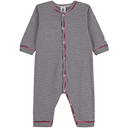 Petit Bateau Zestaw piżamy Unisex-Bimbi, Smoking/Marshmallow, 3 mesi