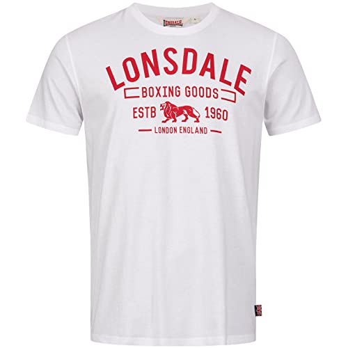 Lonsdale koszulka męska papigoe, biały/czerwony, L