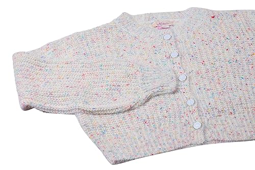 Aleva Damski sweter z dzianiny Lazy Chic z okrągłym dekoltem wełniany biały rozmiar XS/S, biały (wollweiss), XS