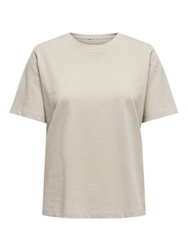 ONLY Women's ONLONLY S/S Tee JRS NOOS Top, srebrna podszewka, rozmiar XS, Silver Lining, XS