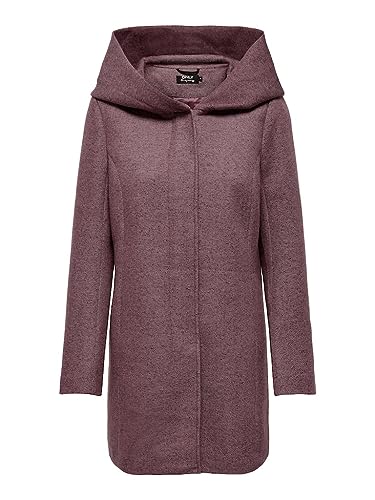 Bestseller A/S Damski płaszcz ONLSEDONA Light Coat OTW NOOS, różowy brąz/szczegóły: czarny/różowy dym, XS, Rose Brown/Detail:BLACK/ROSE SMOKE, XS