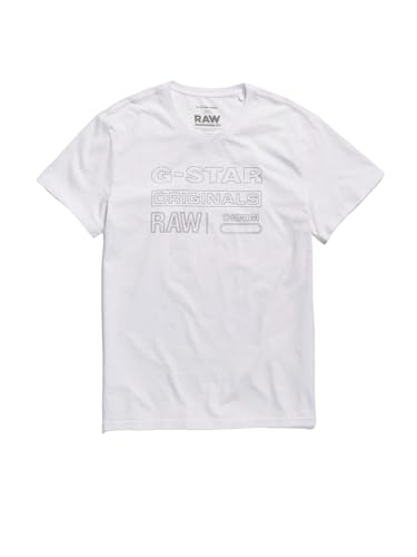 G-STAR RAW Męska koszulka z długim rękawem, biała (White C506-110), M, biały (White C506-110), M