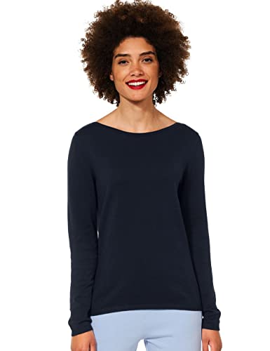 Street One Damski sweter z dzianiny U-Boat, Deep Blue, 40