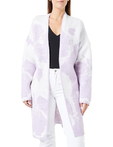 aleva Damski kardigan z dzianiny 10425106-AL04, liliowo-biały, M/L, Liliowy, biały, M-L