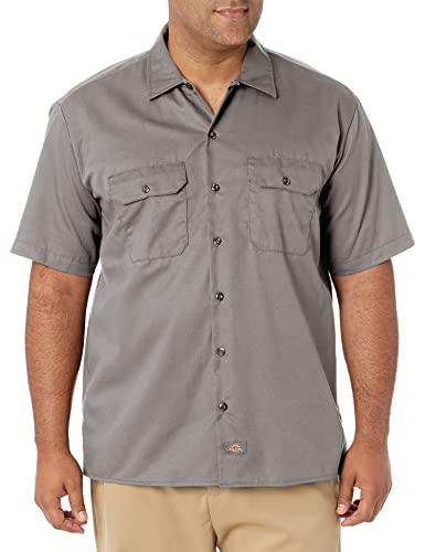 Dickies Męska koszula robocza z krótkim rękawem, szary (Silver Grey Sv)., 3XL