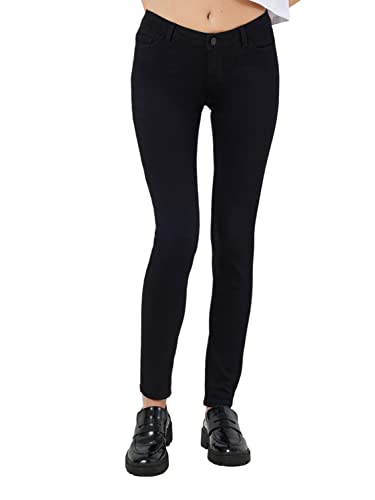 Noisy may NMALLIE dżinsy damskie skinny fit z niskim stanem, czarny, 30W / 32L