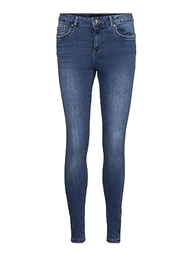 VERO MODA Dżinsy damskie Mid Rise, niebieski (medium blue denim), XXL x 34L
