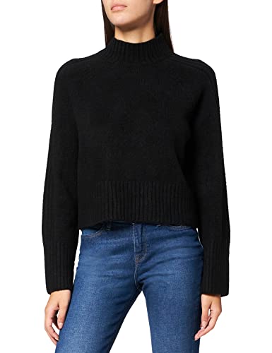 ONLY Onlmacadamia L/S Higheck Bf KNT sweter damski, czarny, M