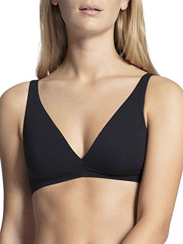 CALIDA Damski biustonosz Natural Comfort bez fiszbin, czarny, 85B