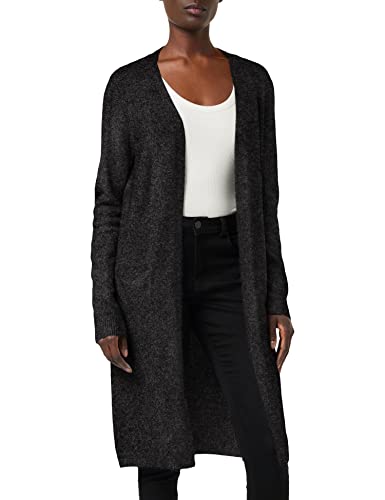 Vero Moda Kobiety Vmdoffy Ls Long Open Cardigan Ga Noos Kardigan, Czarny, XL
