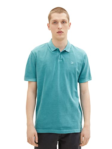 TOM TAILOR Denim Męska koszulka polo, 31044-Deep Turquoise, L, 31044 – głęboki turkus, L