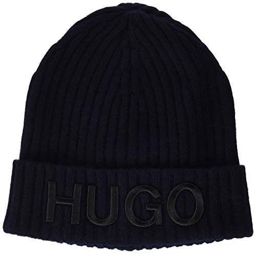 HUGO Męska czapka beanie Hat, granatowy (410), jeden rozmiar