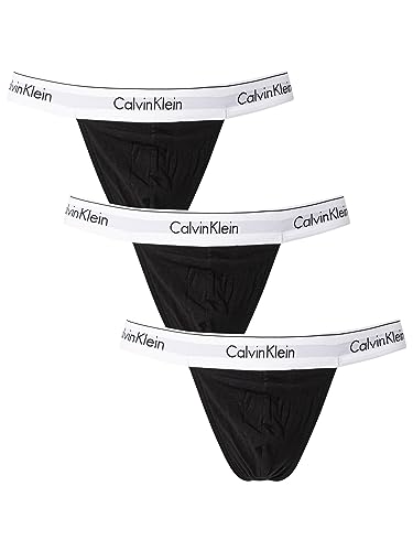 Calvin Klein Stringi męskie, Czarny, czarny, czarny, S