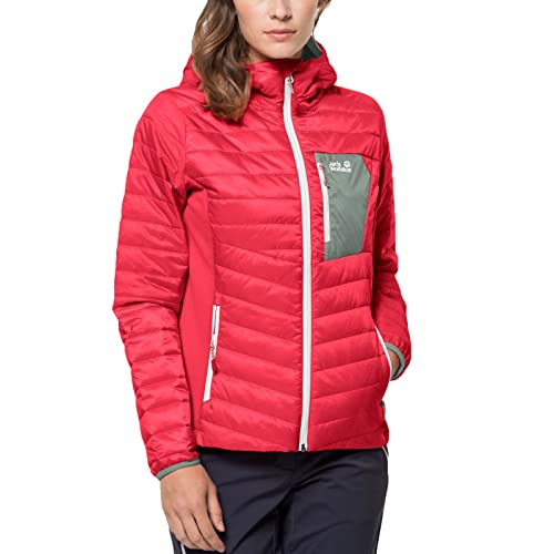 Jack Wolfskin Damska kurtka Routeburn W, Tulipan czerwony, M